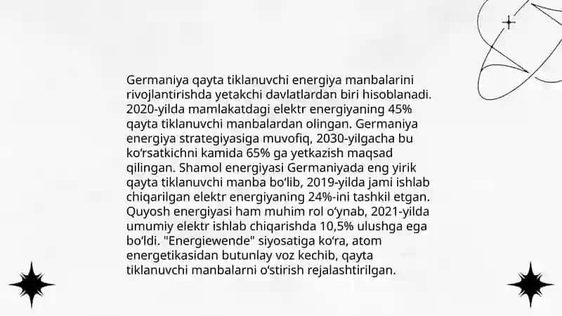 Yashil iqtisodiyotga o'tishda xorij tajribasi(Germaniya misolida) 4