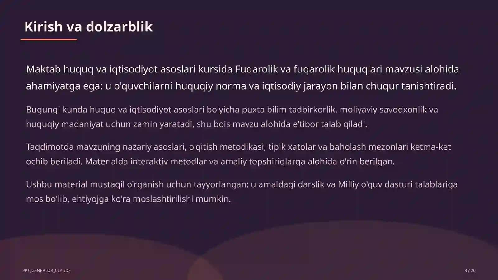 Fuqarolik va fuqarolik huquqlari (9-sinf) 4