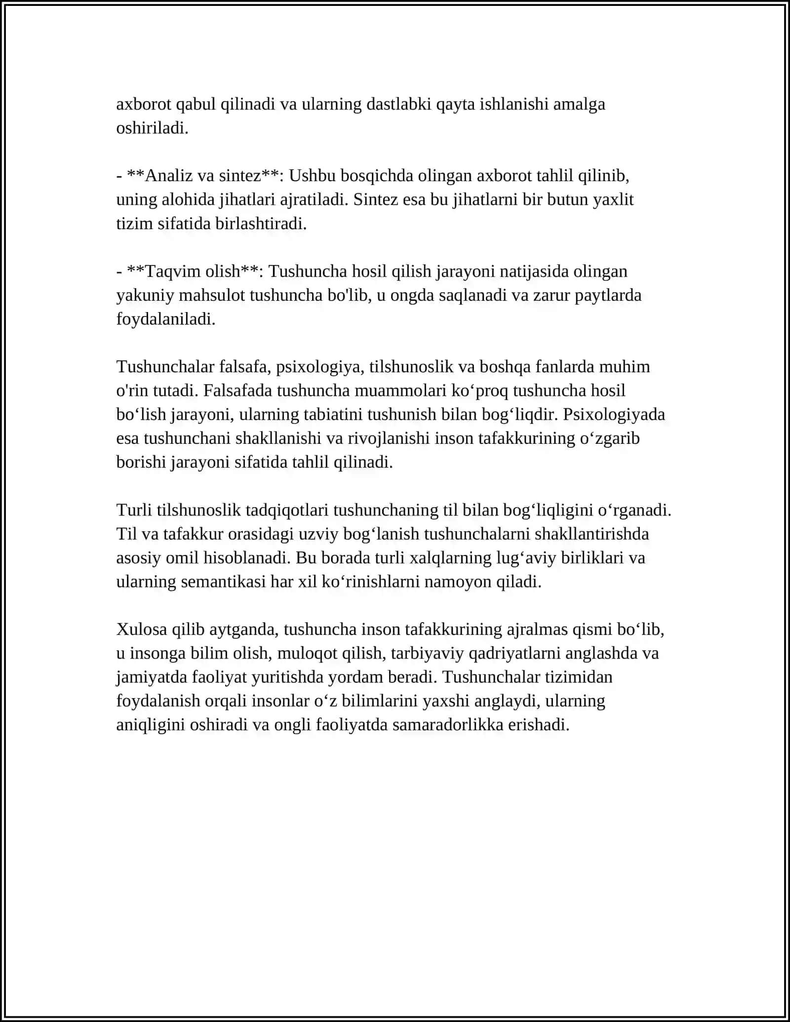 TUSHUNCHA TAFAKKURNING ASOSIY SHAKLIDIR 4