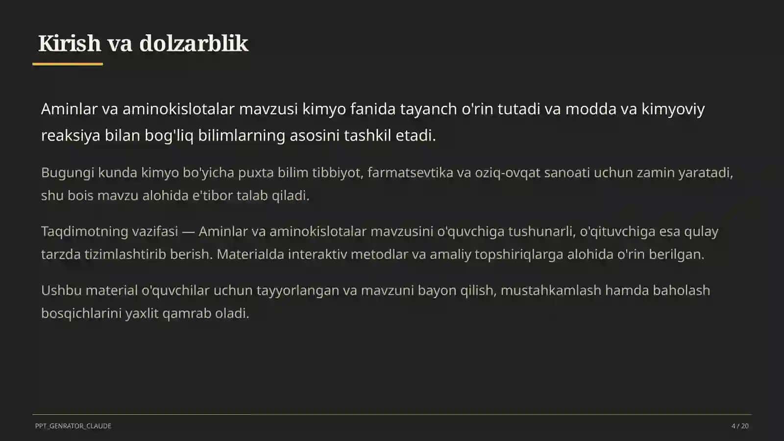 Aminlar va aminokislotalar (11-sinf) 4