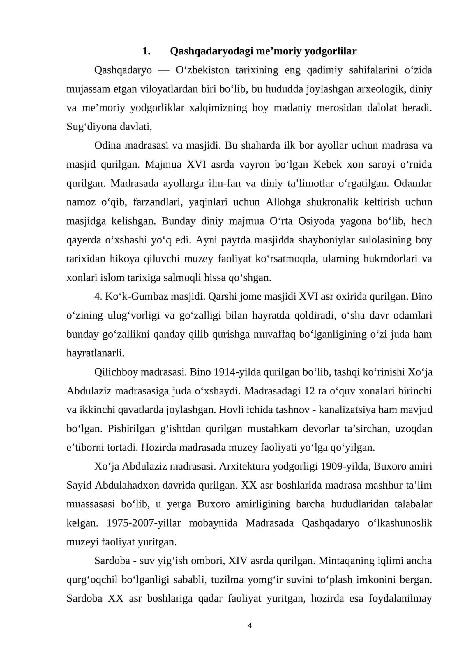 Qashqadaryodagi me’moriy yodgorliklari 4