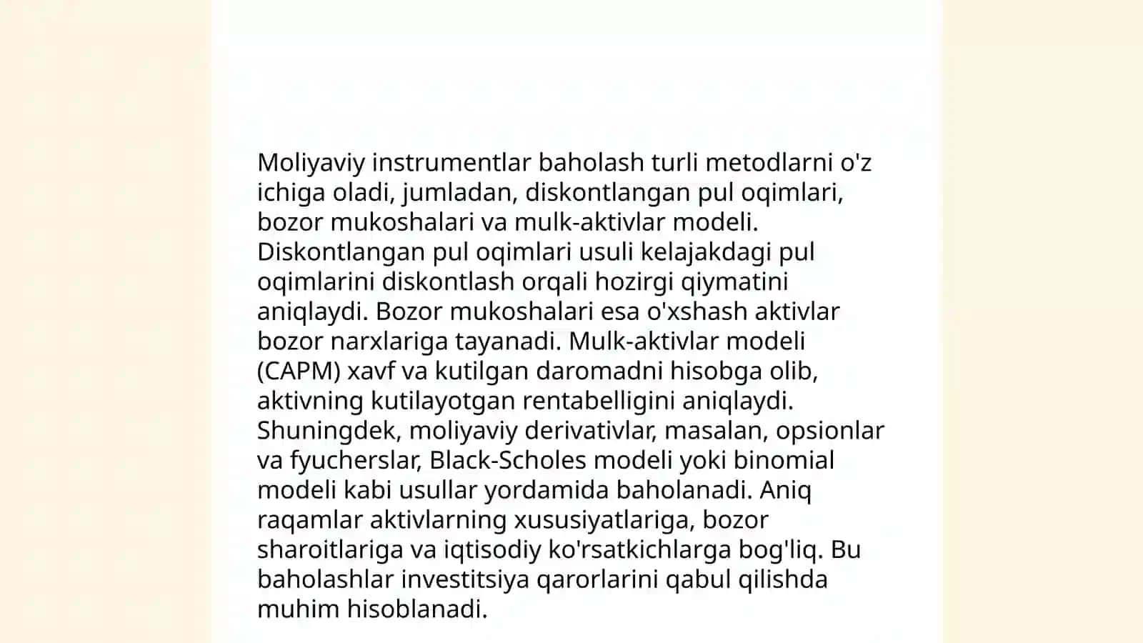 Zamonaviy moliyada fundamental masalalar 4