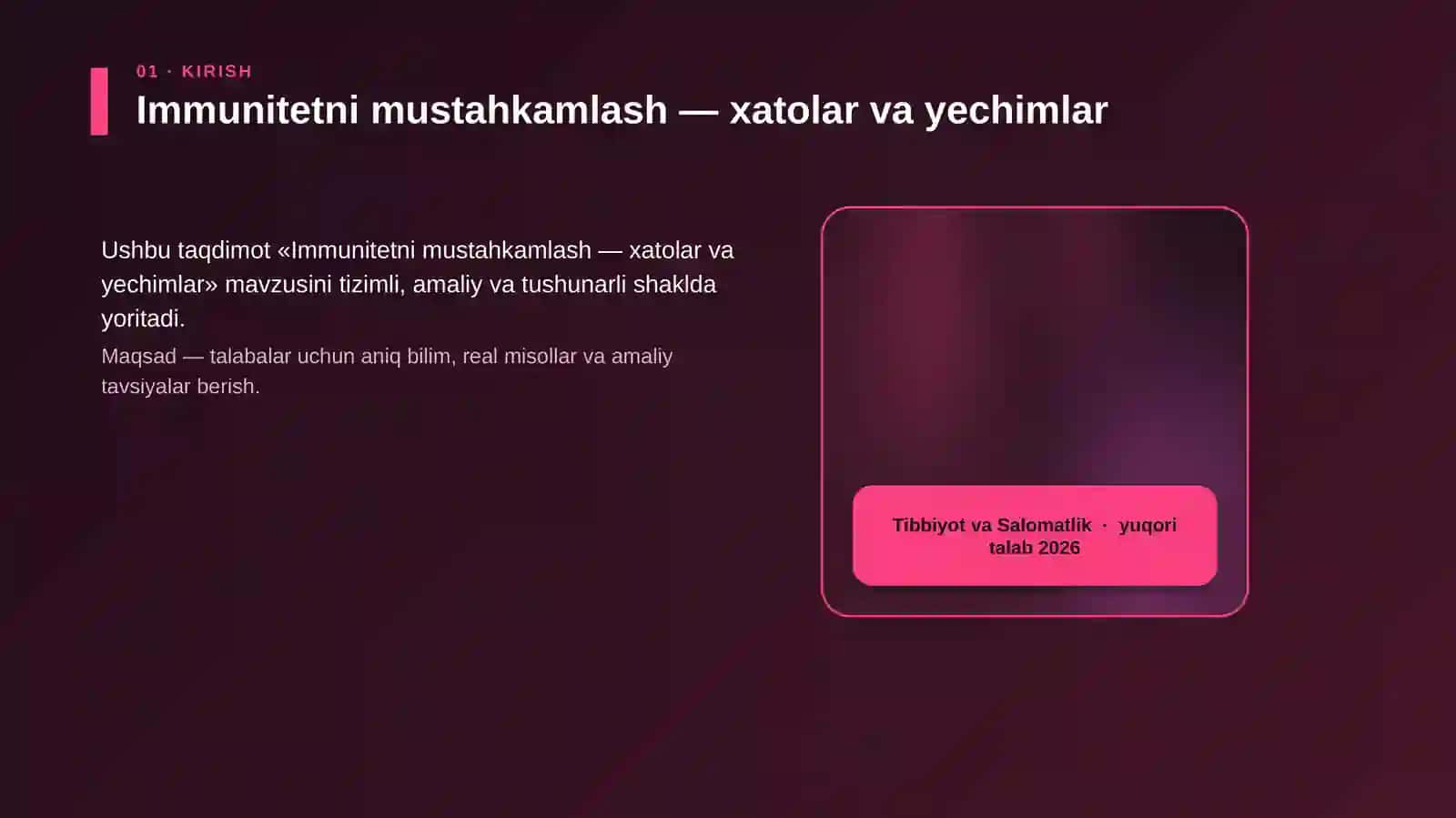Immunitetni mustahkamlash — xatolar va yechimlar 4