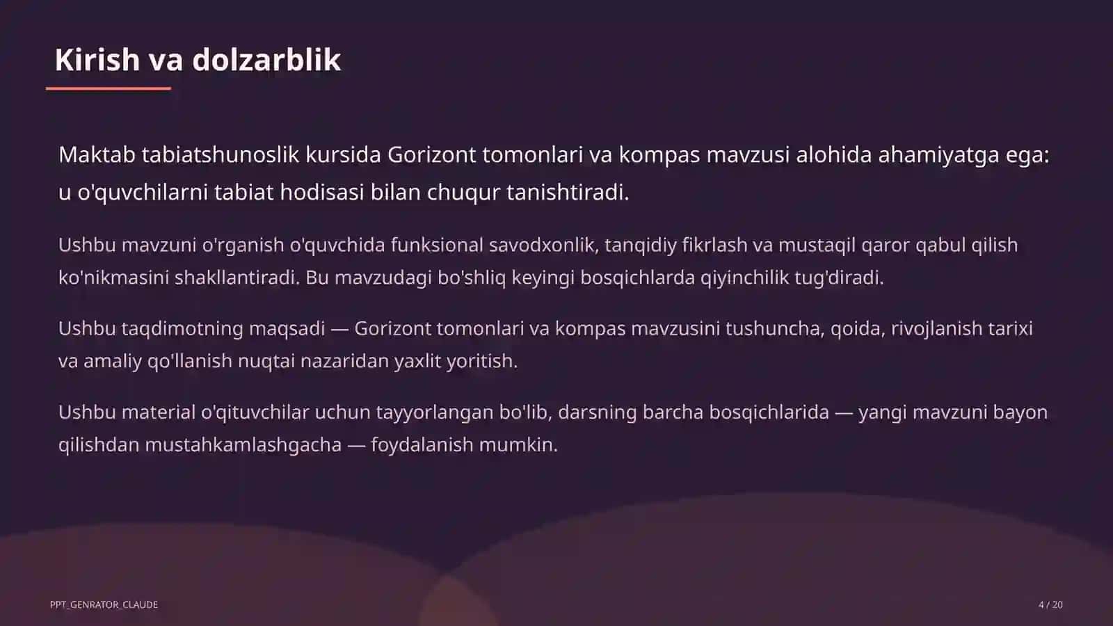 Gorizont tomonlari va kompas (3-sinf) 4