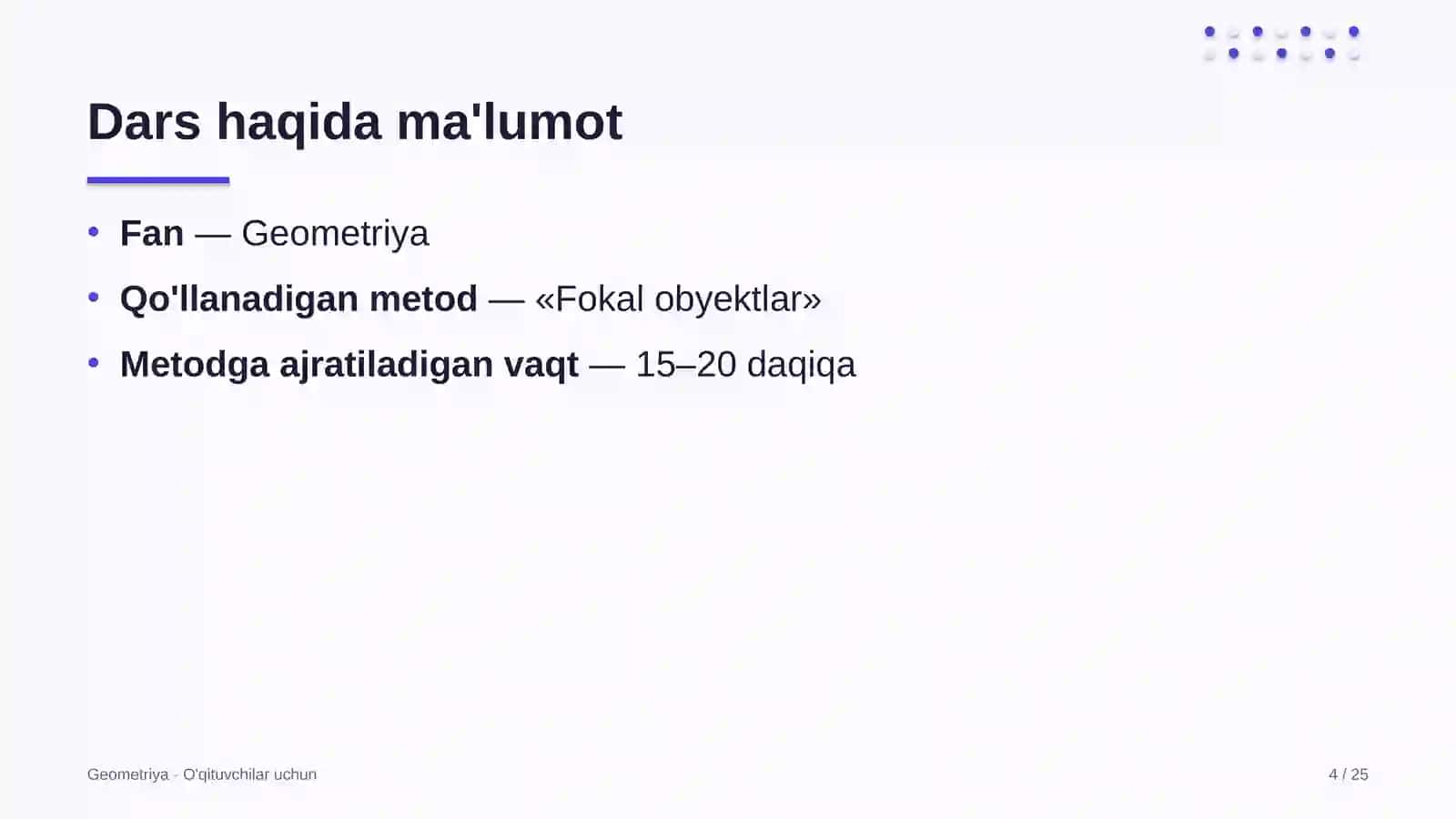 geometriya darslarida fokal obyektlar metodidan foydalanish 3422 4