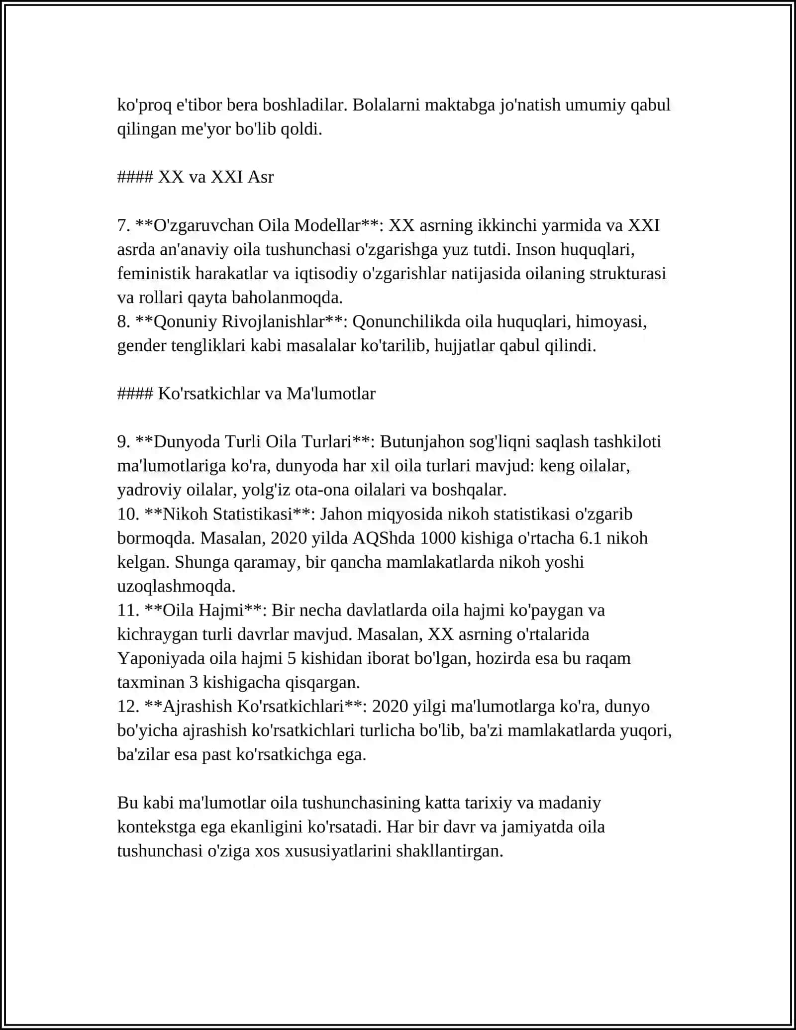OILAVIY TARIX. O’ZARO MUNOSABATLARDA XULQ PATTERNLARINING O’TISH MEXANIZMI SIFATIDA 4