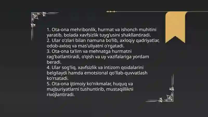 Oilada tarbiya asoslari 4