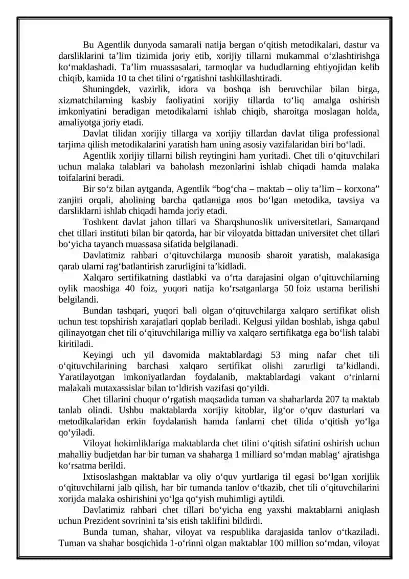 O‘ZBEKISTON RESPUBLIKASIDAGI IQTISODIY, IJTIMOIY-SIYOSIY VOQEALARGA DOIR MA’LUMOTLAR 4