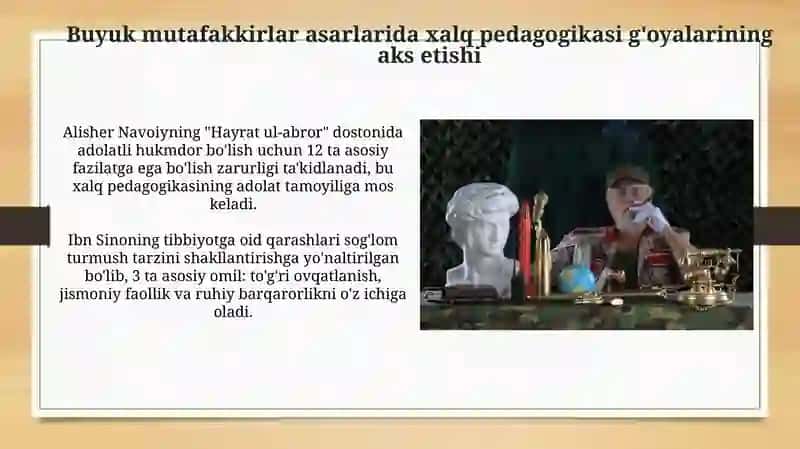 Buyuk mutafakkirlar merosi va xalq pedagogikasi 4