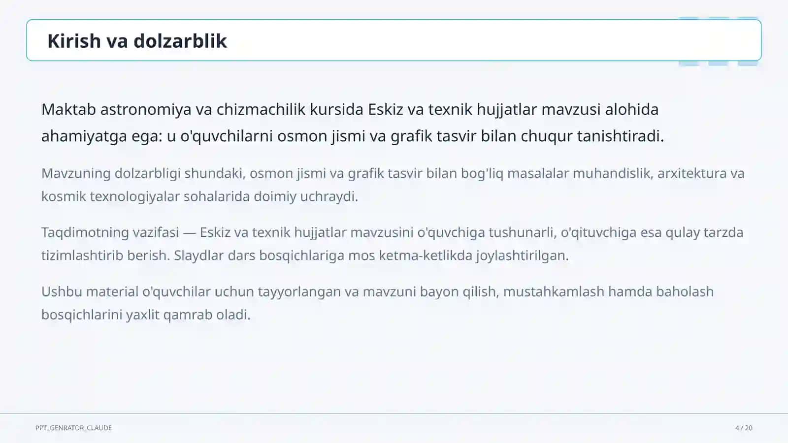 Eskiz va texnik hujjatlar (9-sinf) 4