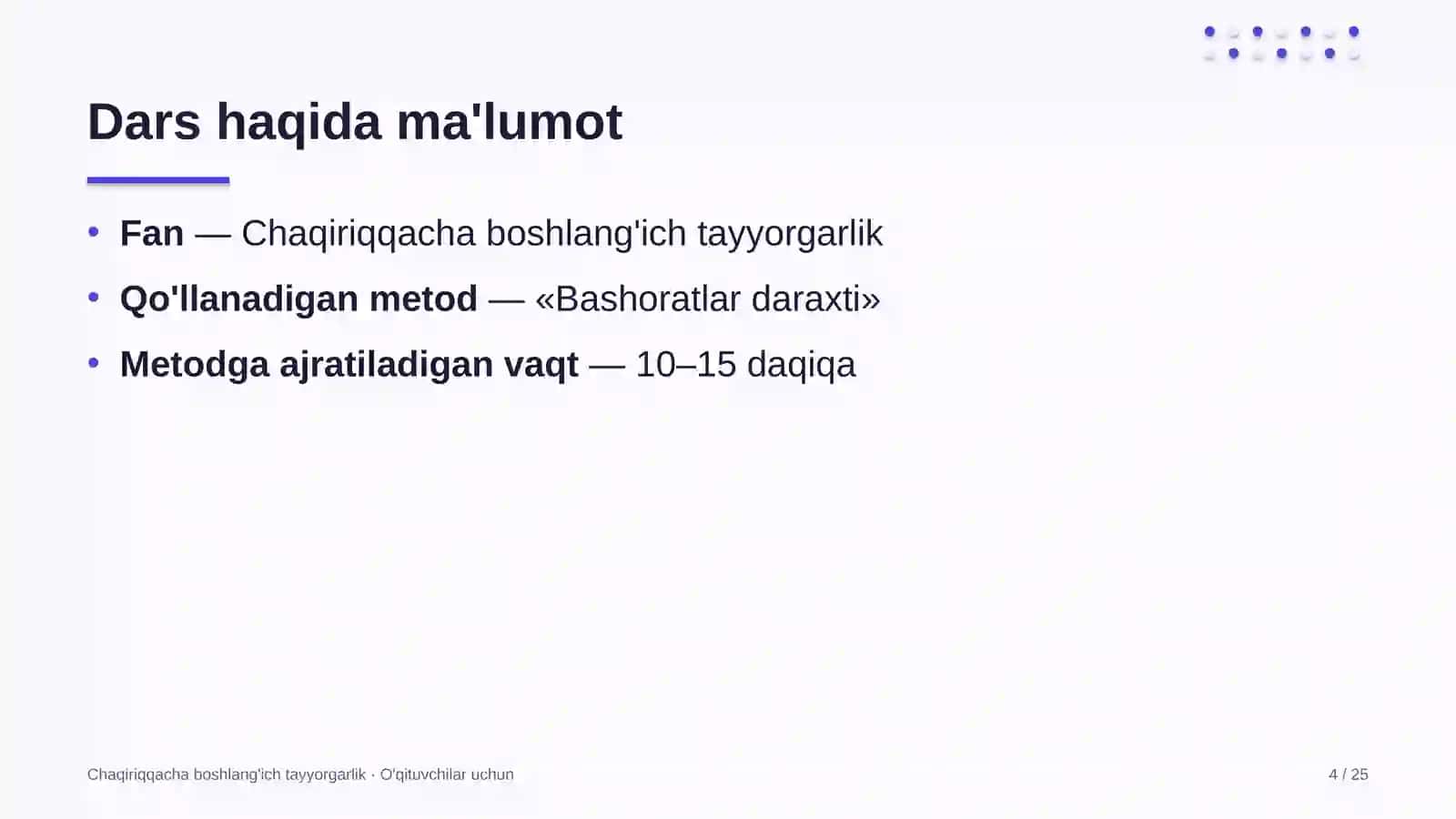 chaqiriqqacha boshlang'ich tayyorgarlik darslarida bashoratlar daraxti metodidan foydalanish 8408 4