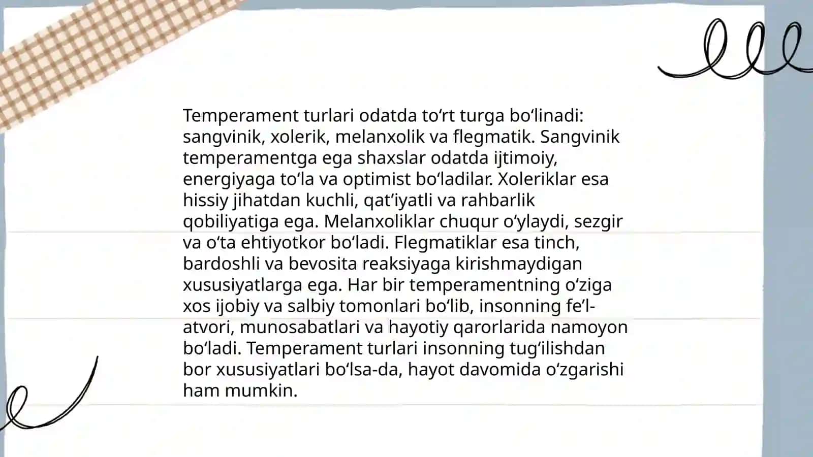 Temperament nazariyalari 4