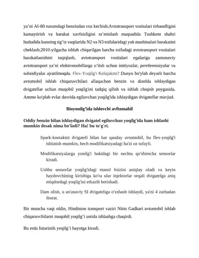 Etanol Yoqilg‘isining Ahamiyati 4