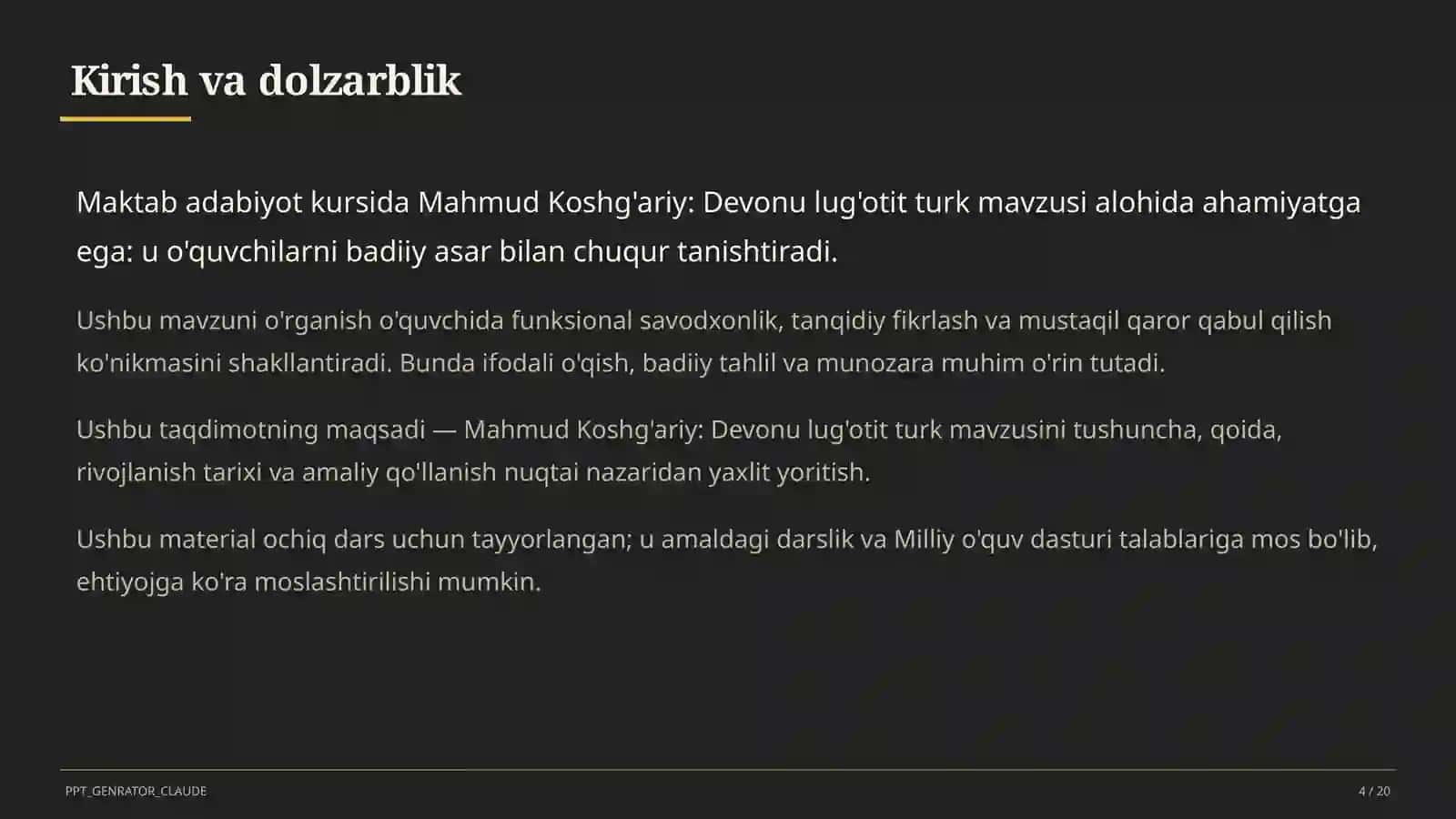 Mahmud Koshg'ariy: Devonu lug'otit turk (7-sinf) 4