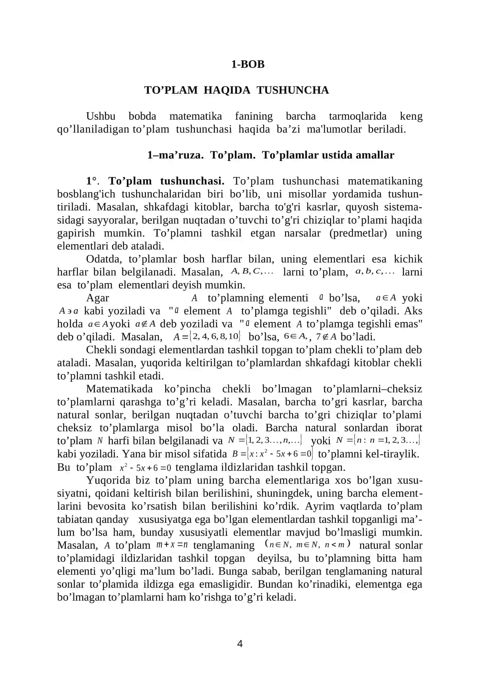 MATEMATIK TAHLIL 4