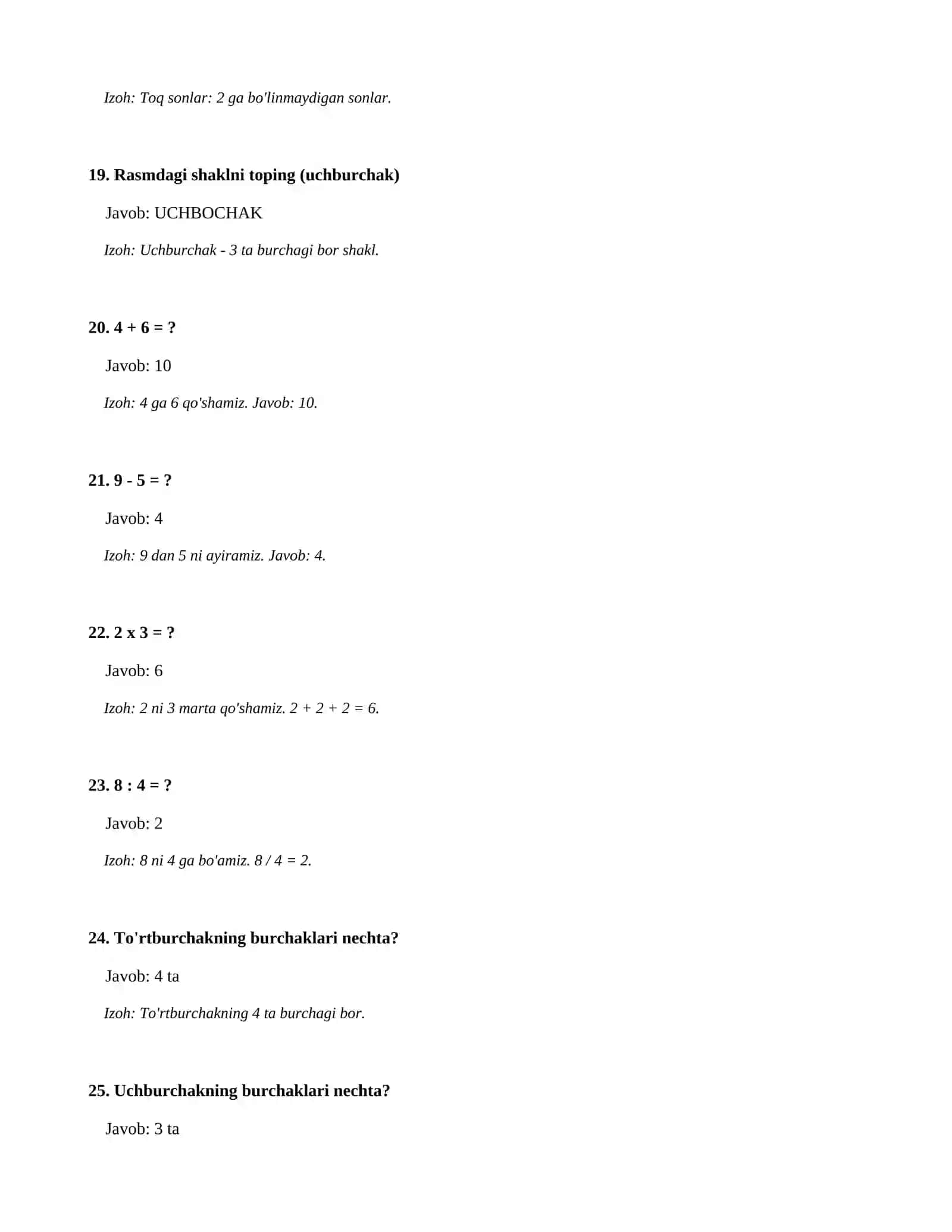 1-sinf-SINF MATEMATIKA FANIDAN NAZORAT ISHI 4