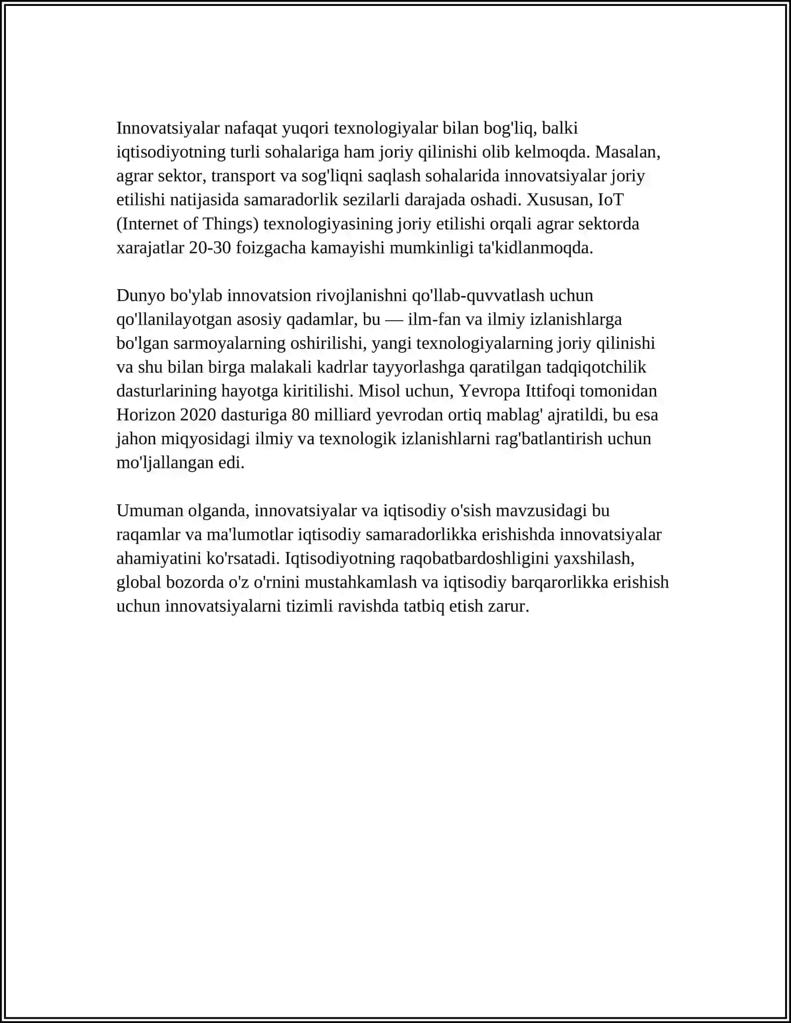 INNOVATSIYALARNING IQTISODIY AHAMIYATI 4