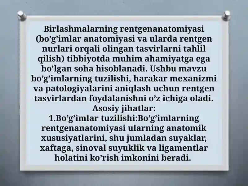 Birlashmalarning rentgenanatomiyasi 4
