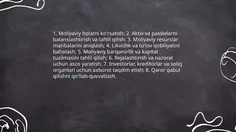 Moliyaviy hisobotlar va ularning funksiyalari 4