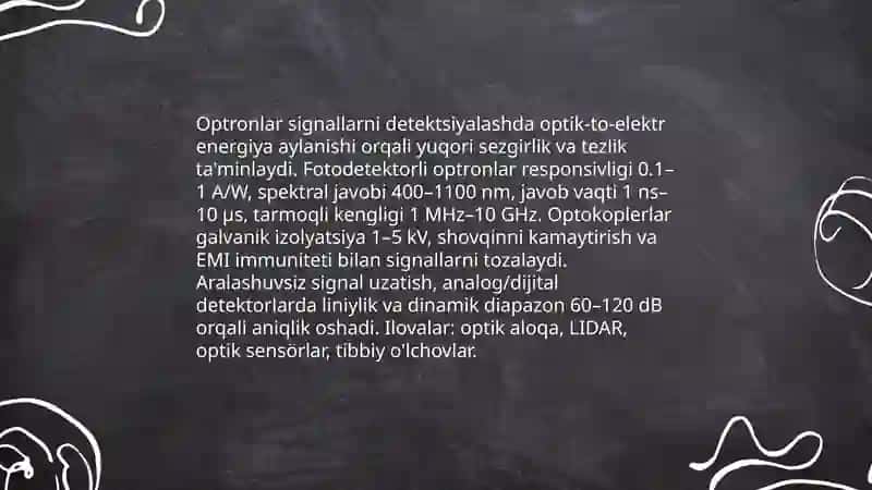 Optronlarning optoelektronik tizimlardagi o'rni 4