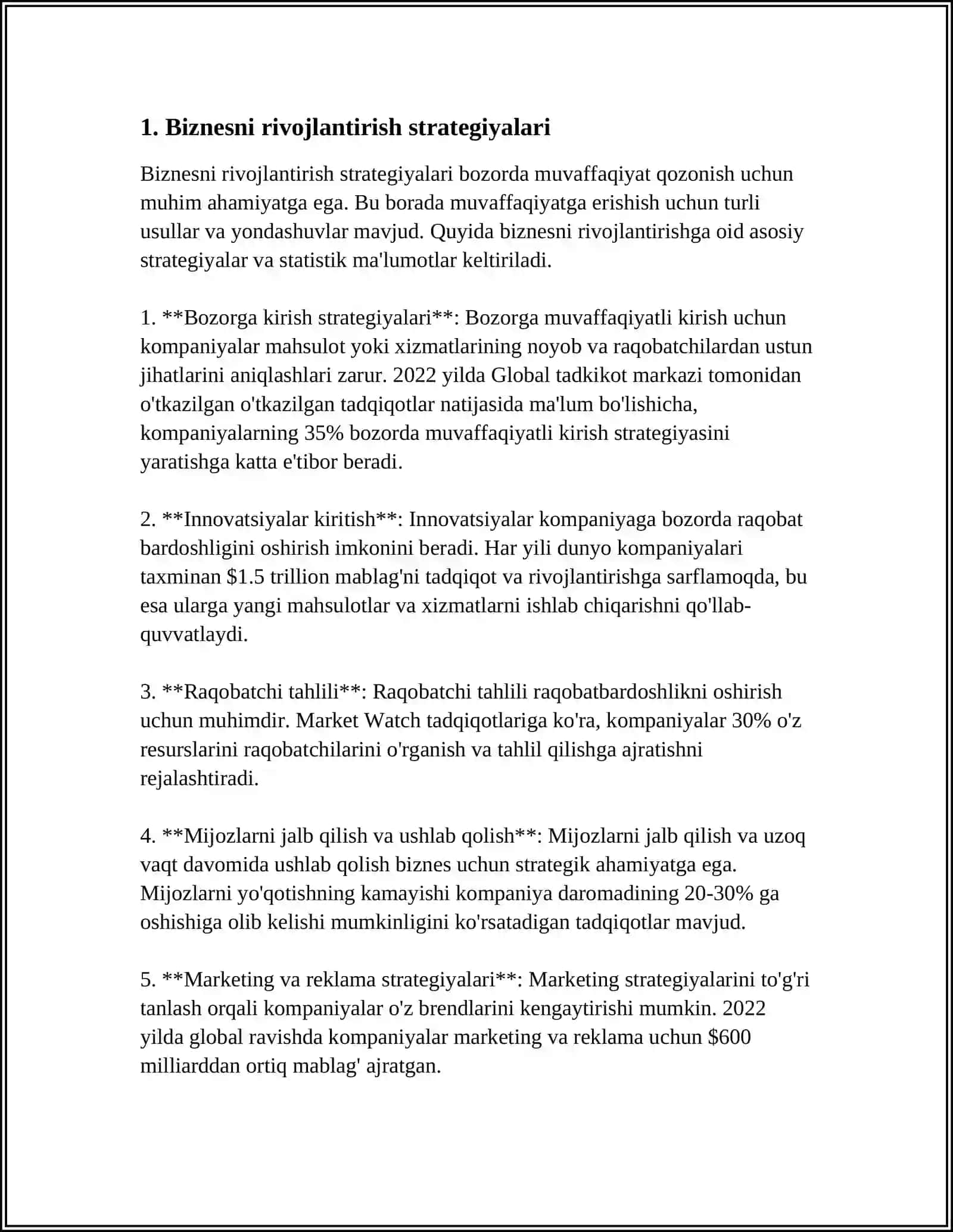 Biznes va uning turlarini davlat tomonidan ijtimoiy-iqtisodiy jihatdan qo'llab quvvatlash siyosati 4