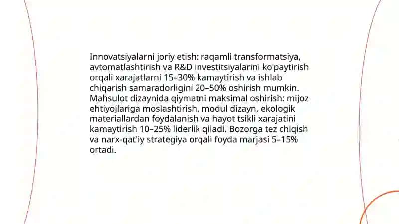 Mamlakatni modernizatsiyalash sharoitida korxona foydasi va uni maksimallashtirish yo'llari 4