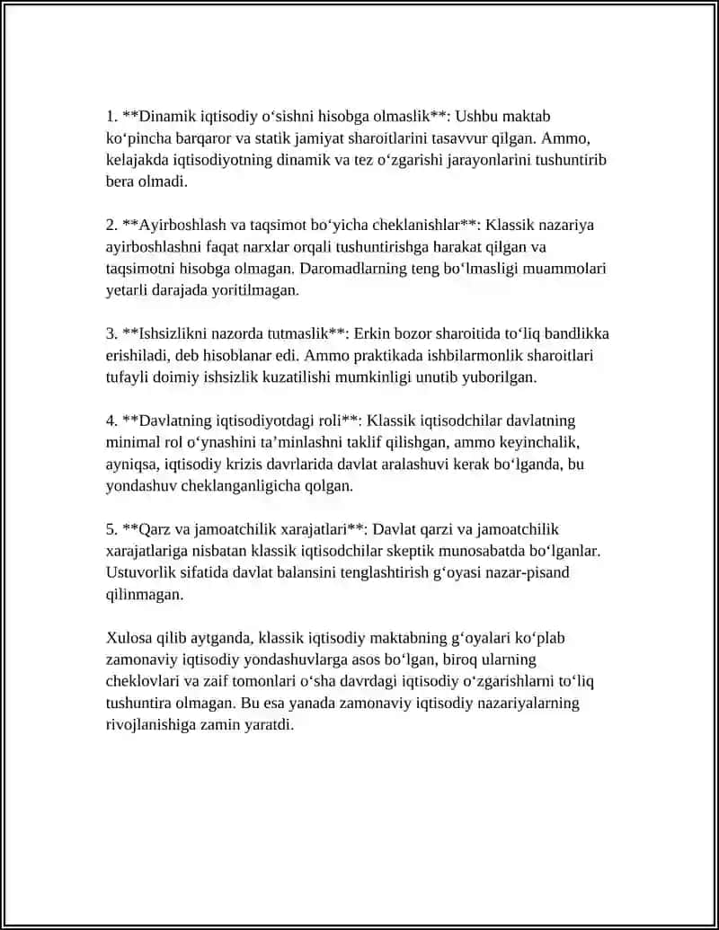 KLASSIK IQTISODIY MAKTABNING YAKUNLANISHI 4