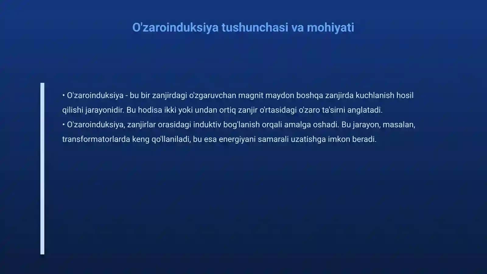 O'zinduksiya va o'zaroinduksiya 4
