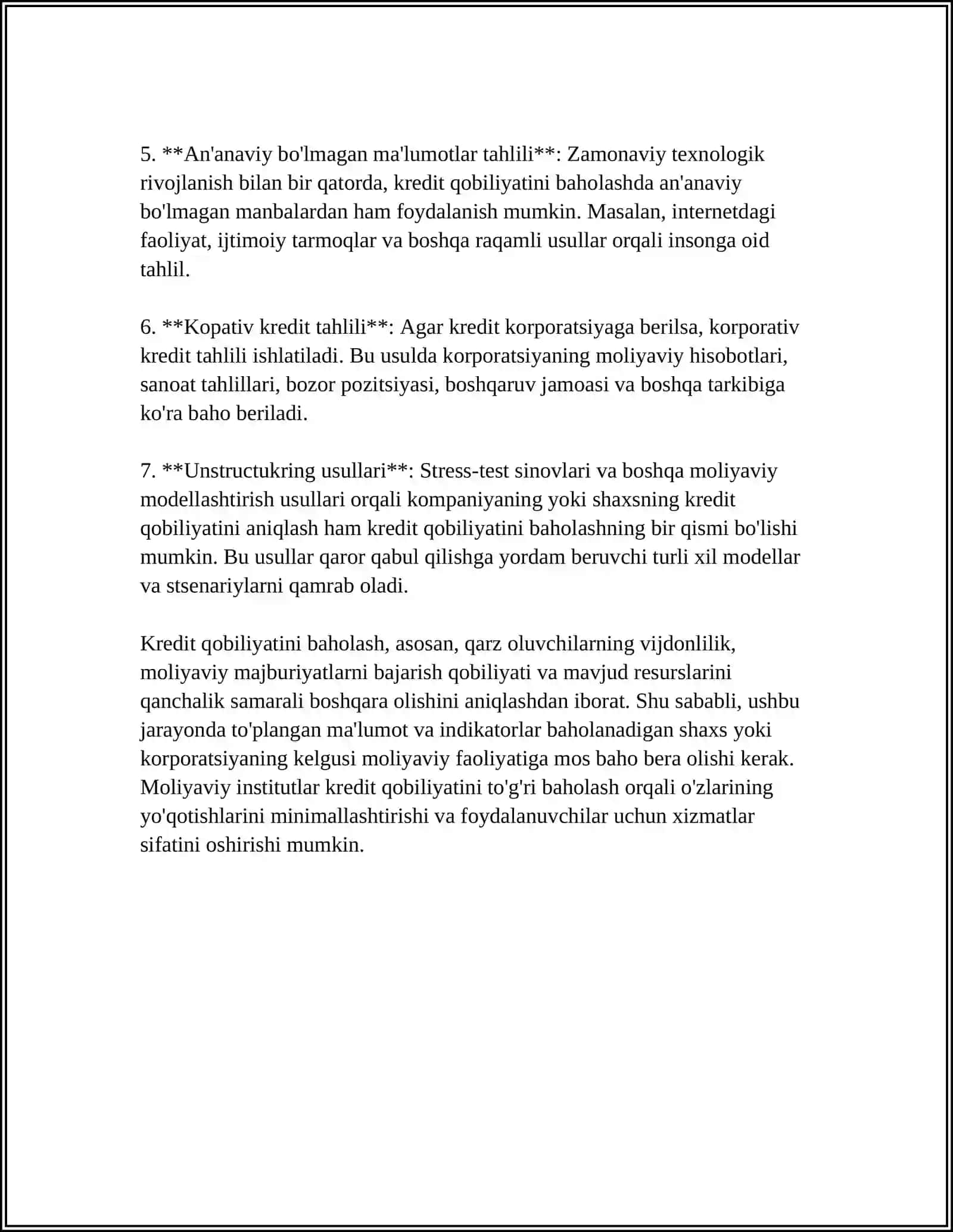 MIJOZLARNING KREDITGA LAYOQATLIGINI BAHOLASH 4