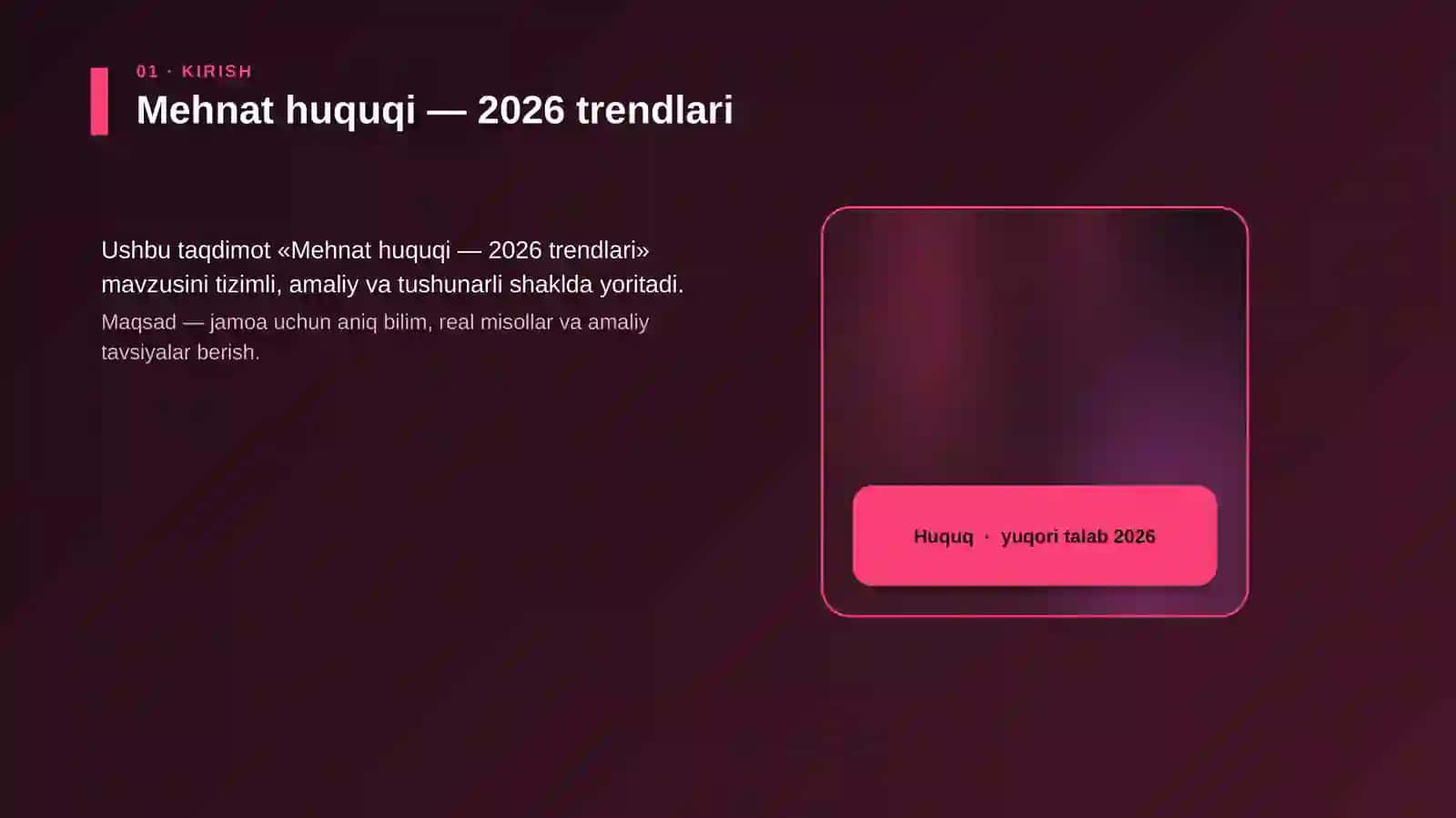 Mehnat huquqi — 2026 trendlari 4