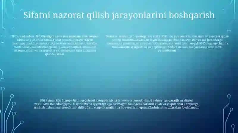 Mahsulot Sifati Menejmenti 4