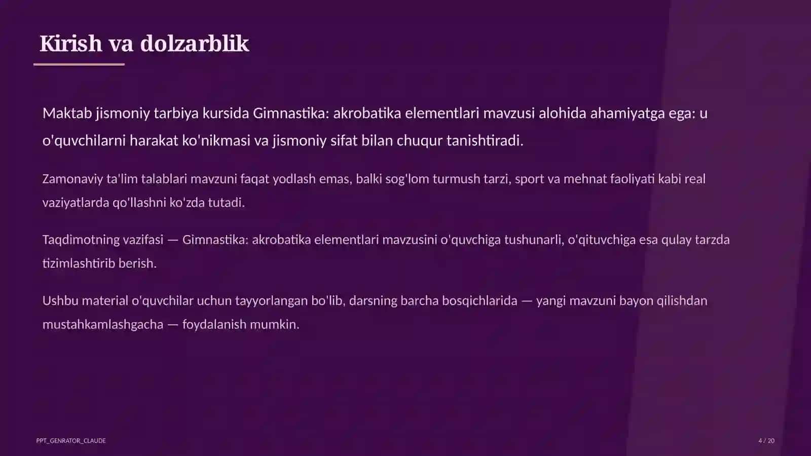 Gimnastika: akrobatika elementlari (3-sinf) 4