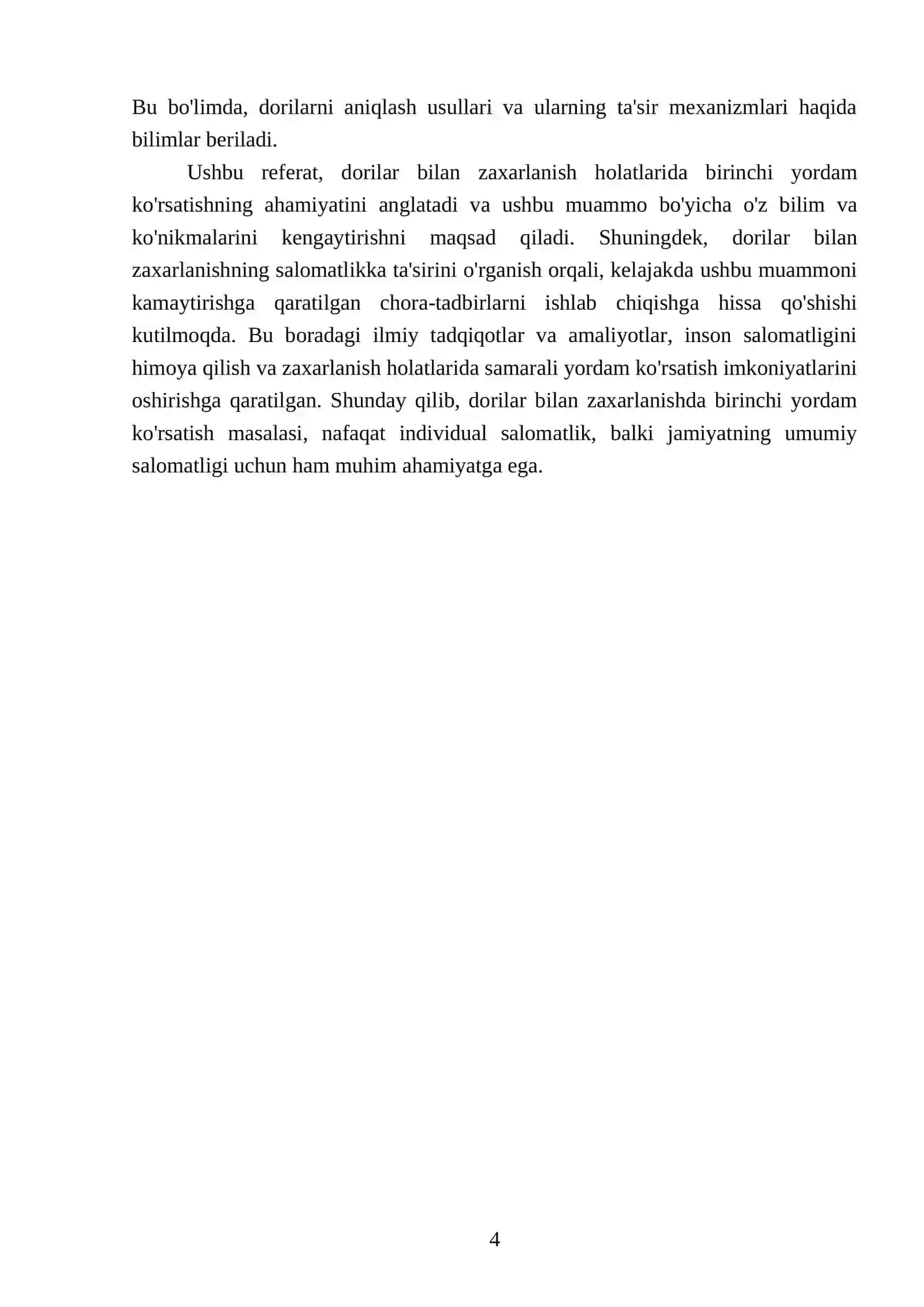 Dorilar bilan zaxarlanishda birinchi yordam berish 4