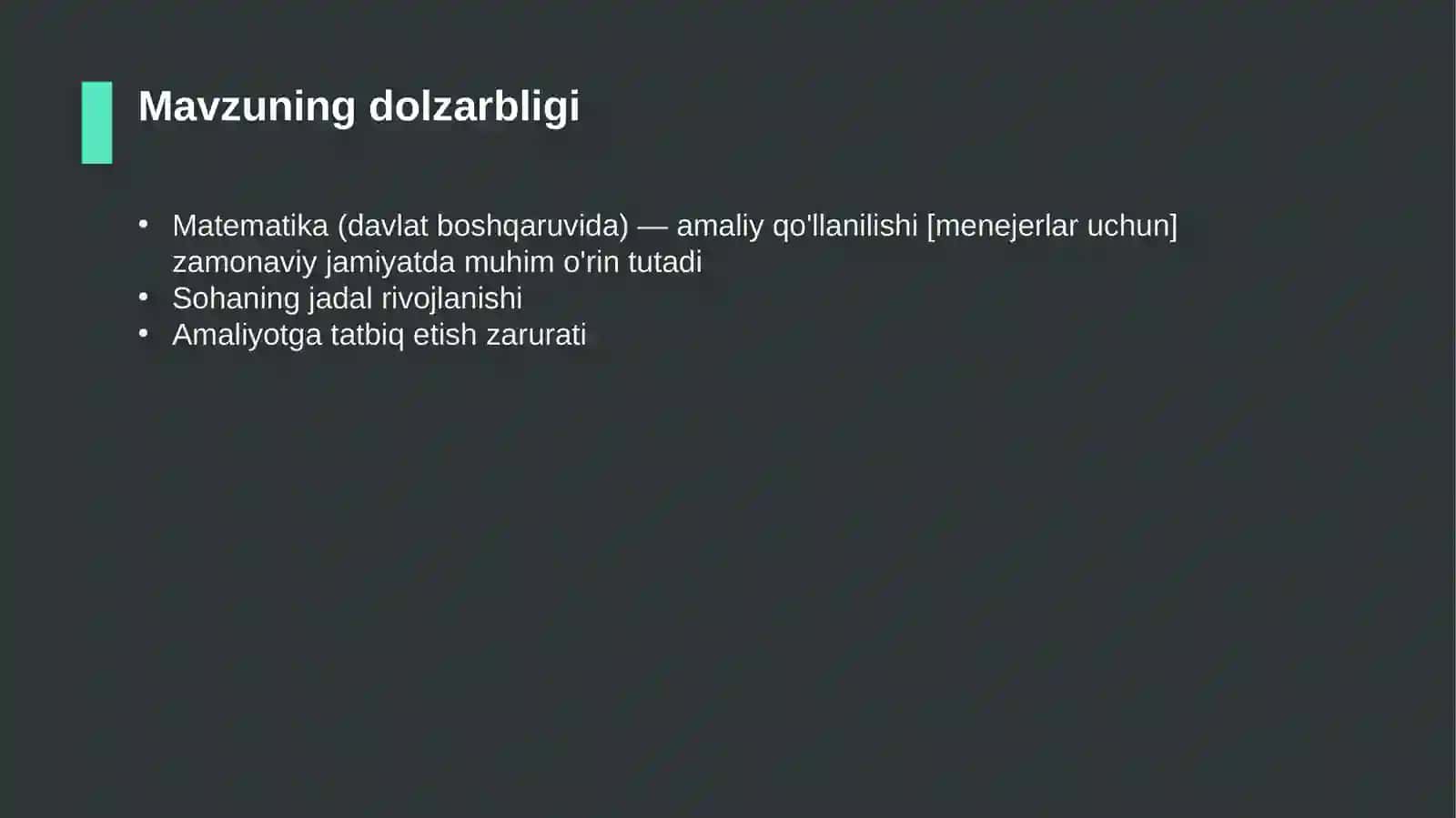 Matematika (davlat boshqaruvida) — amaliy qo'llanilishi [menejerlar uchun] 4