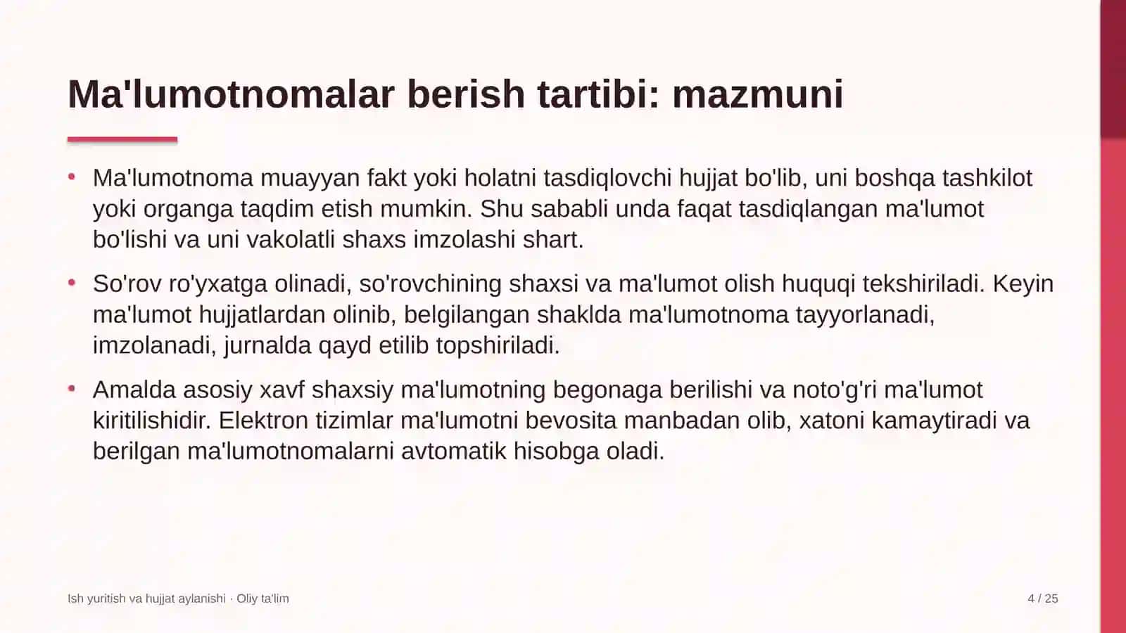 sog'liqni saqlash tizimida ma'lumotnomalar berish tartibini belgilash 6441 4