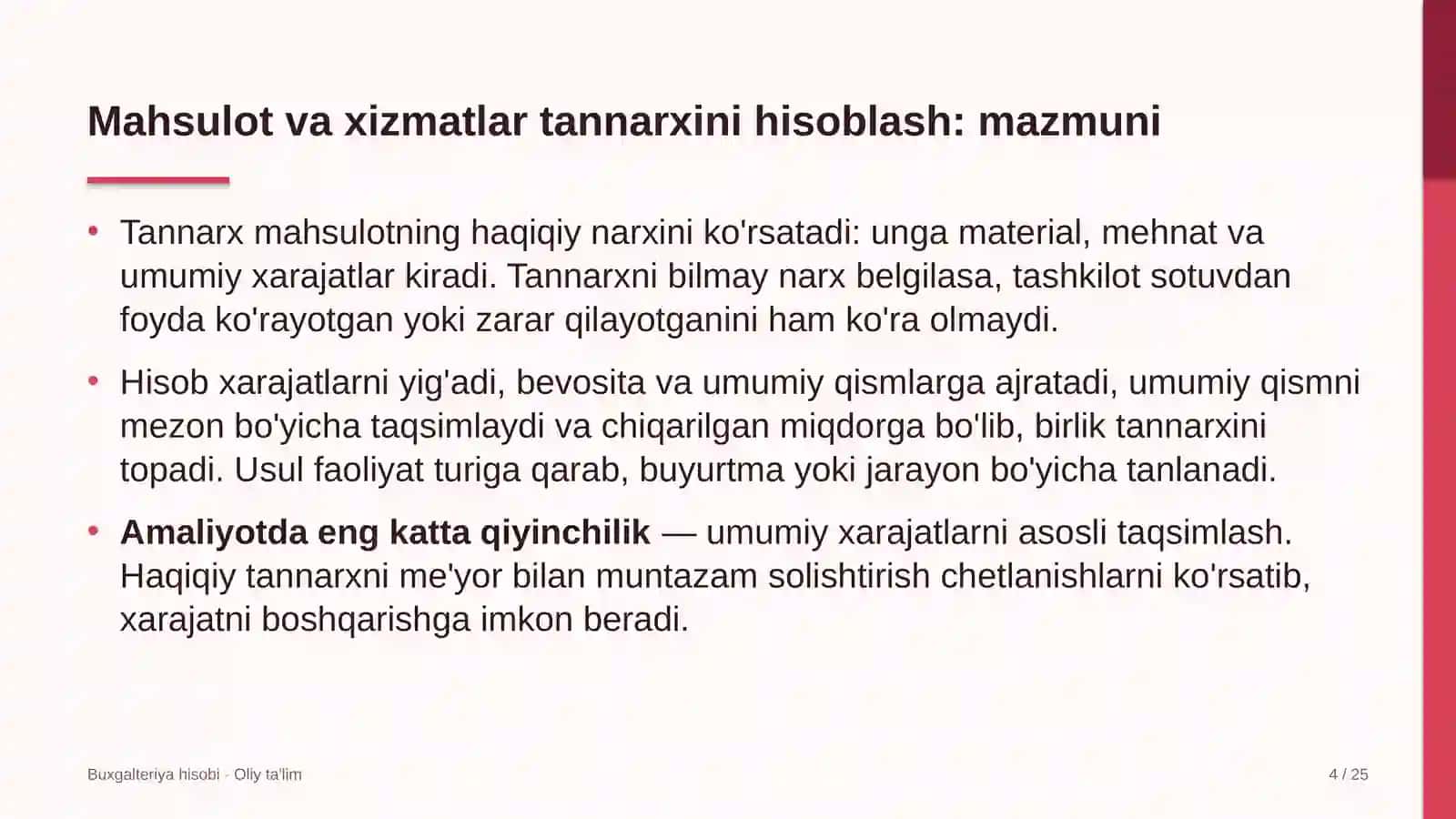 sement zavodlarida mahsulot va xizmatlar tannarxini hisoblash 4145 4