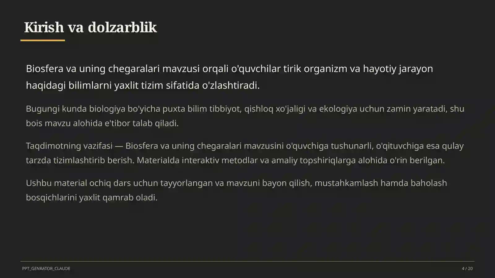 Biosfera va uning chegaralari (10-sinf) 4
