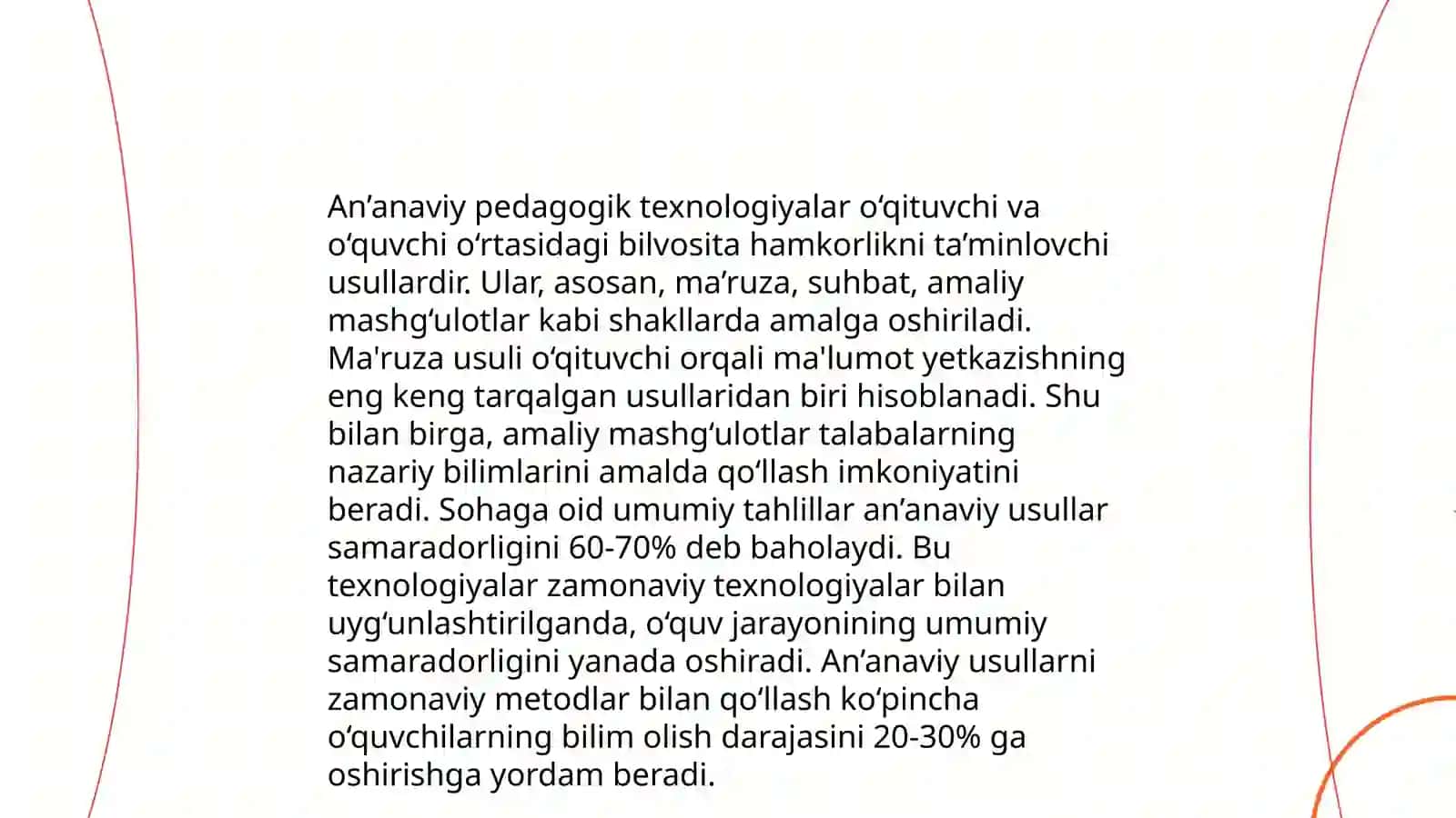 Pedagogik texnologiyalarni tasniflash 4