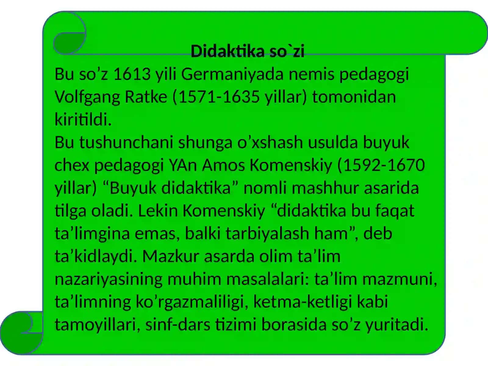 Didaktika - Pedagogik ta’lim nazariyasi 4