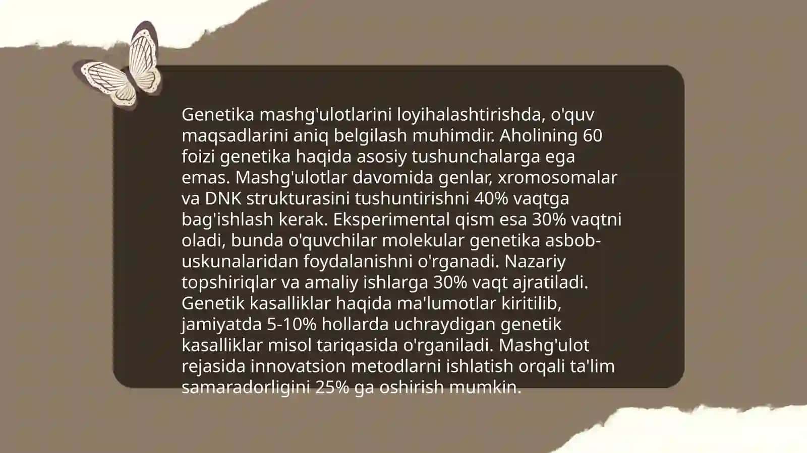 Biologiyadan mashgʻulotlarni rivojlantiruvchi ta’lim texnologiyasi asosida loyihalashtirish 4