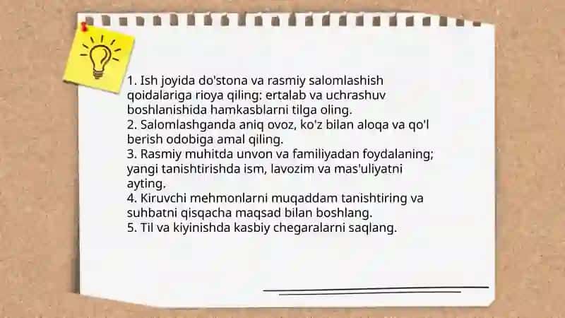 Kasbiy muloqat odobi 4