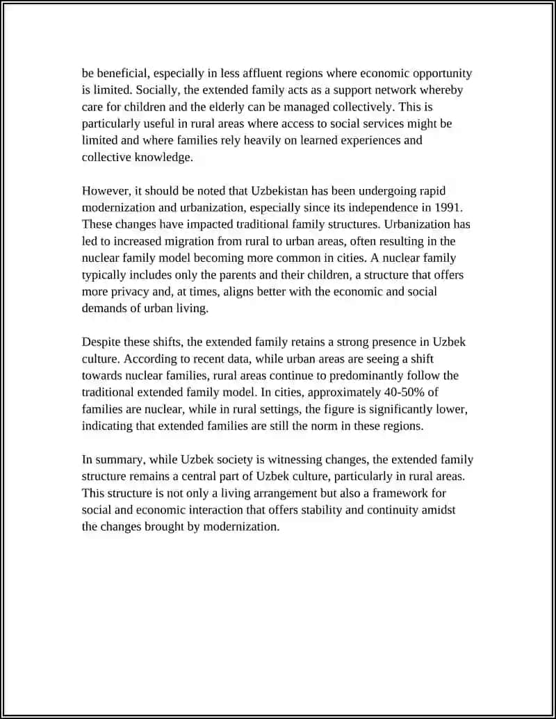 MUSTAQIL ISH "THE UZBEK FAMILY" 4