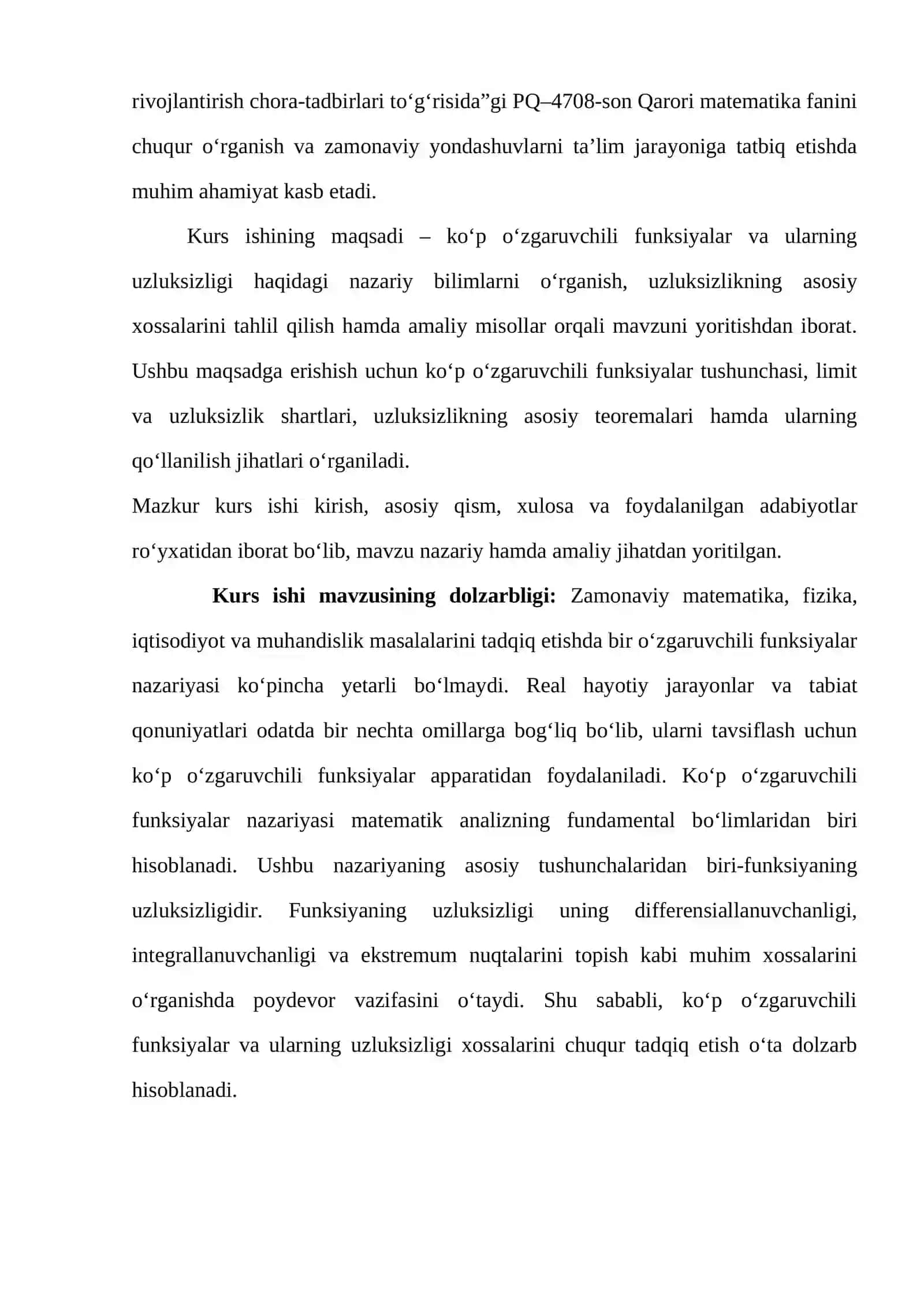 Ko‘p o‘zgaruvchili funksiya ekstremumining mavjudligining zaruriy va yetarli shartlari 4
