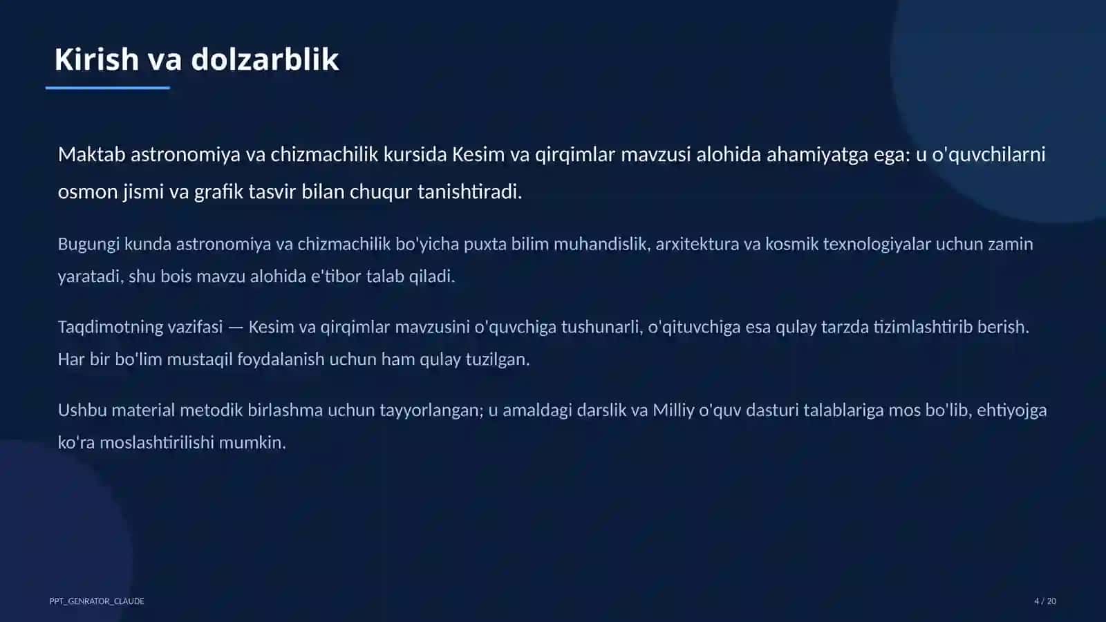 Kesim va qirqimlar (9-sinf) 4