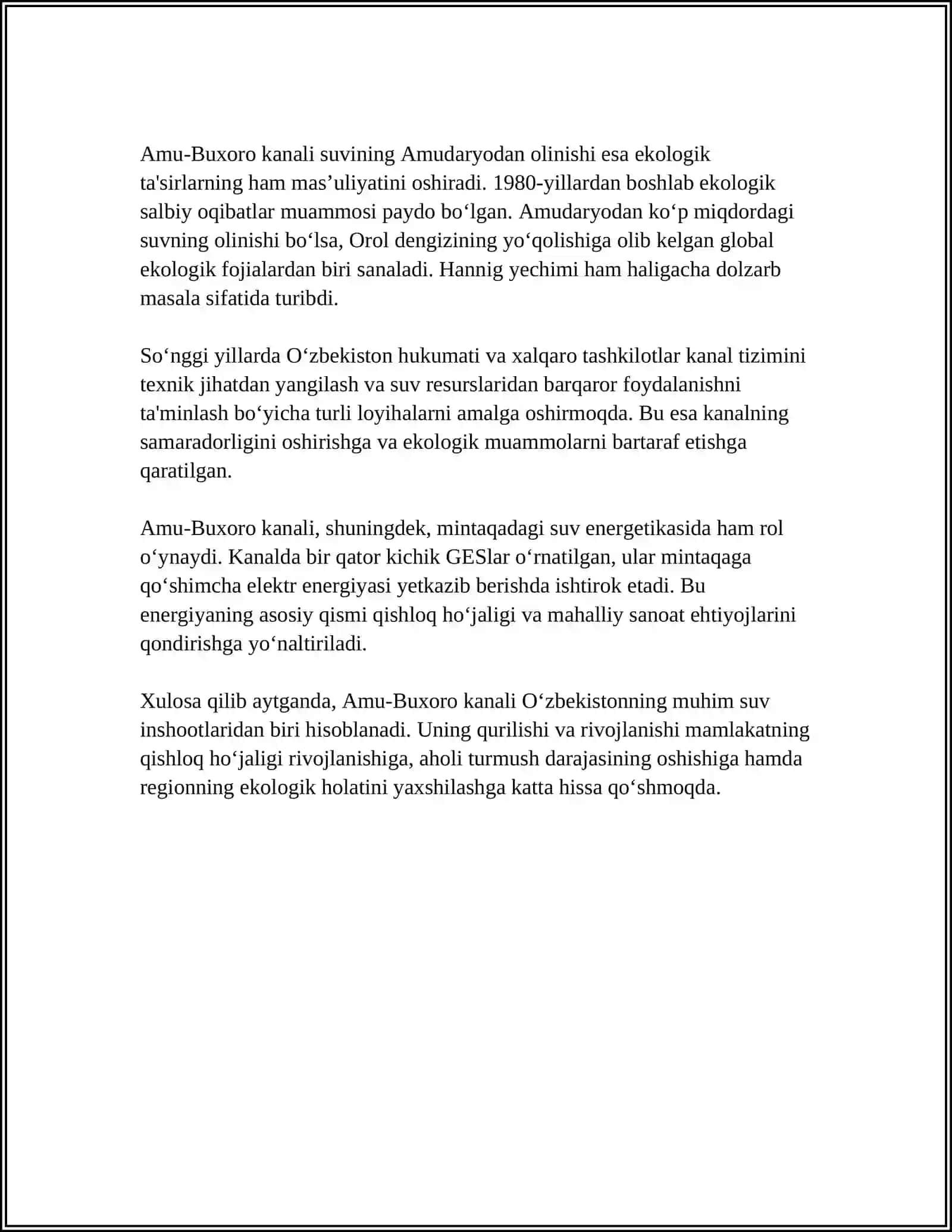 AMU-BUXORO KANALI HAQIDA 4