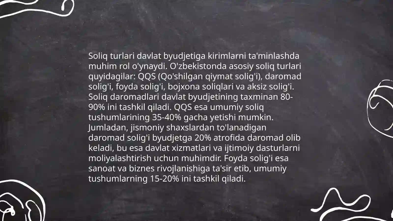 Davlat byudjeti daromadlarini shakllantirishda soliqlarning tutgan o'rni va ahamiyati 4