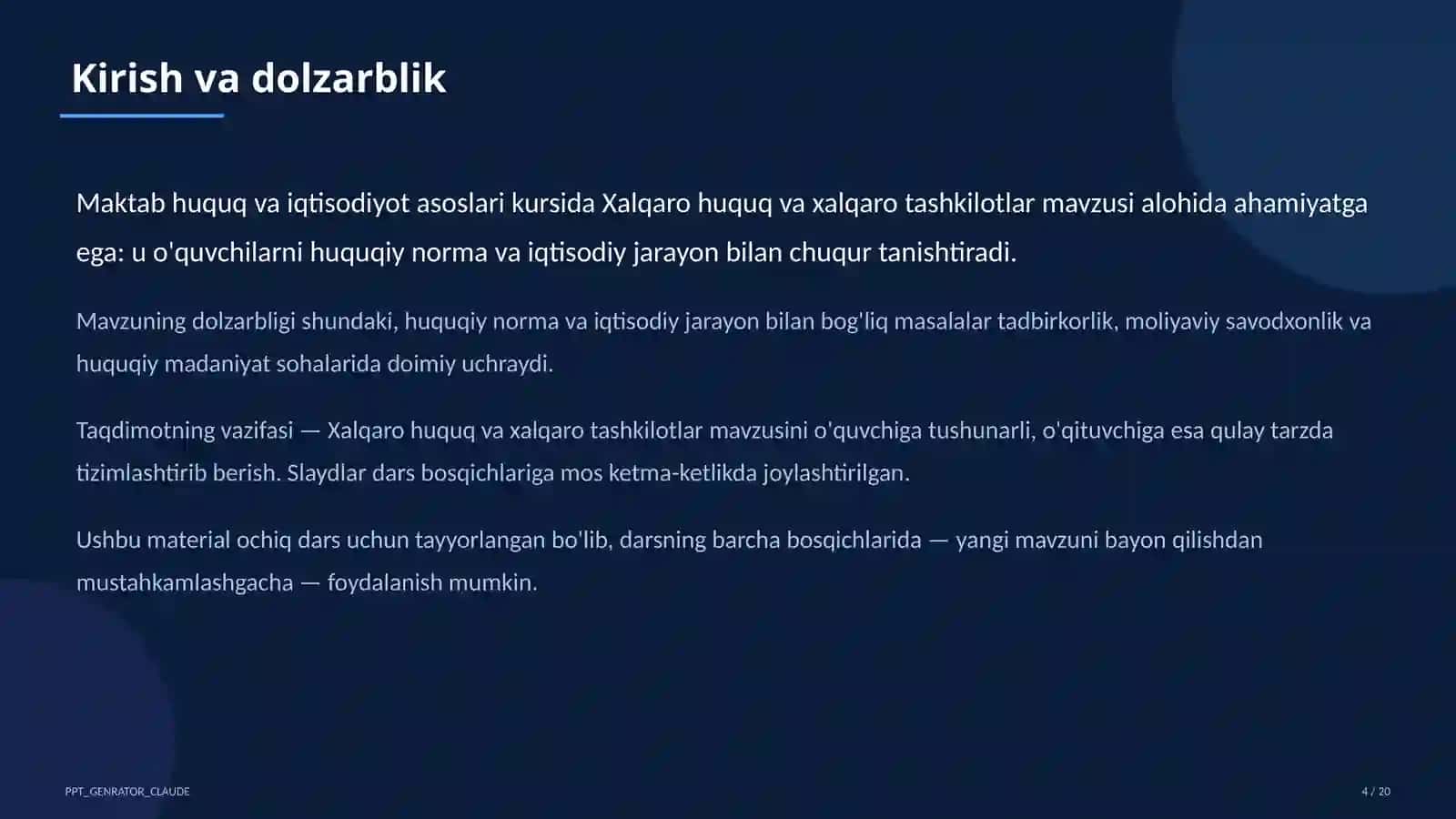 Xalqaro huquq va xalqaro tashkilotlar (11-sinf) 4