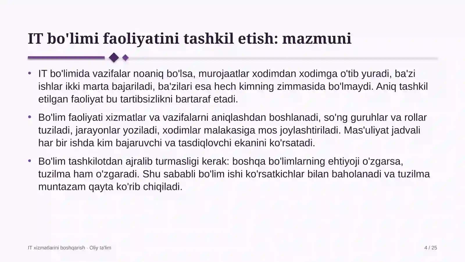 Keytering xizmatida axborot texnologiyalari bo'limi faoliyatini tashkil etish 4