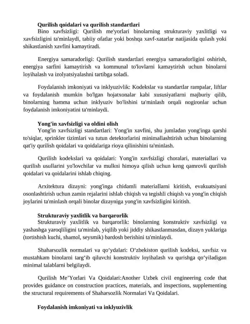 Shaharsozlik Normalari Va Qoidalari Qurilish MeʼYorlari Va Qoidalari 4