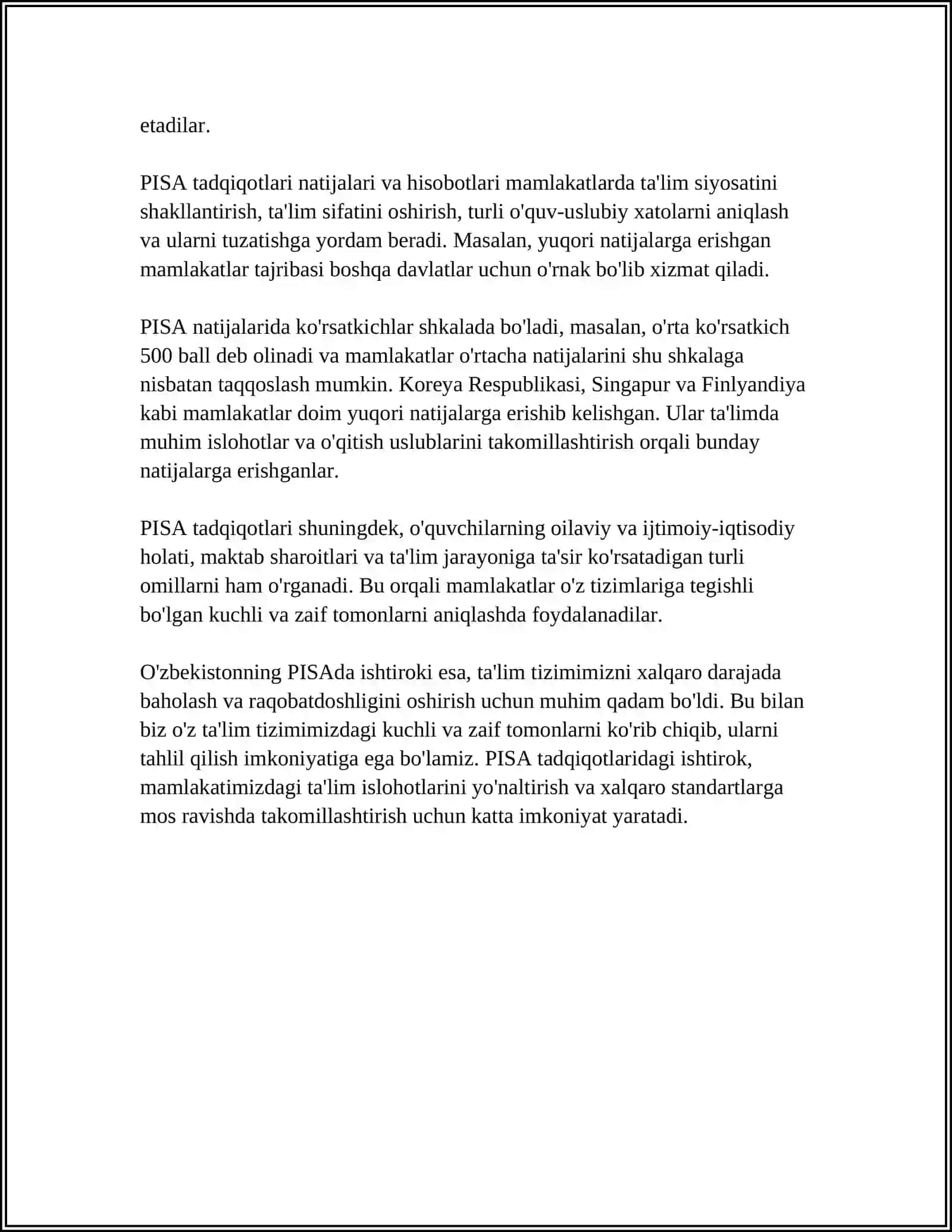 O'quvchilarning bilim, ko'nikma va malakalarini tashxis etish 4